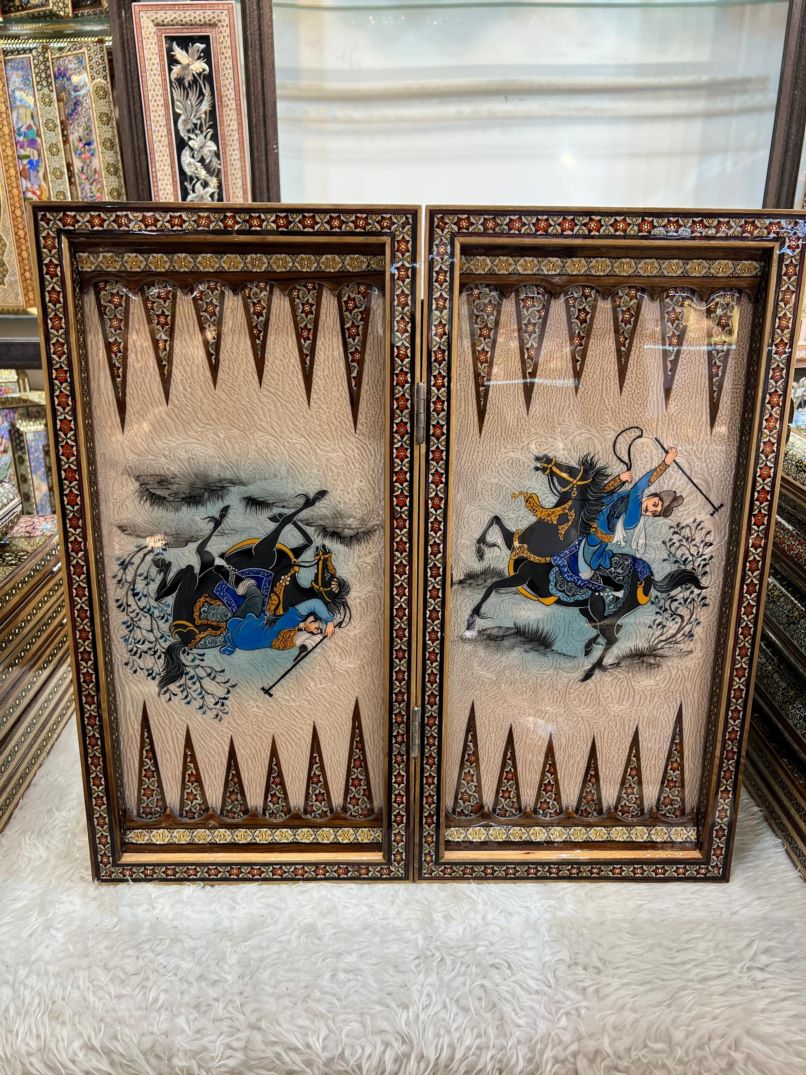 شطرنج تخته نرد خاتم کاری Khatamkari 